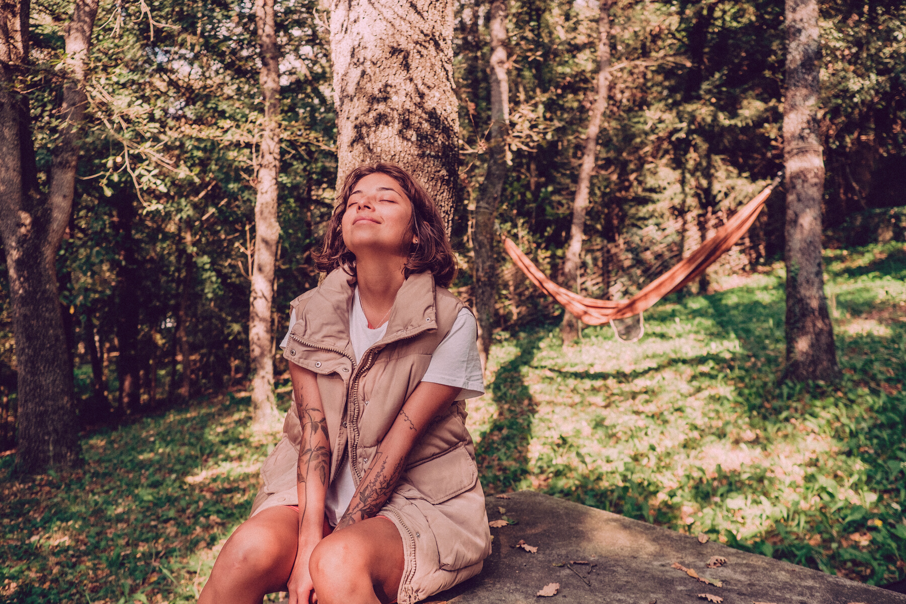 Woman Relaxing in Nature