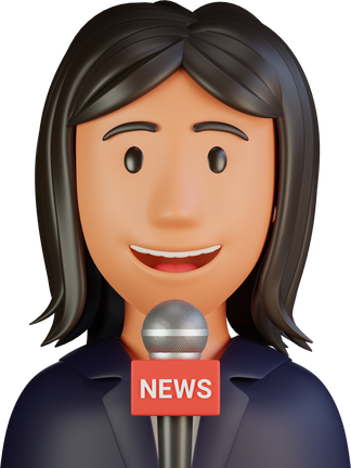 Female News Reporter 3d Profession Avatar